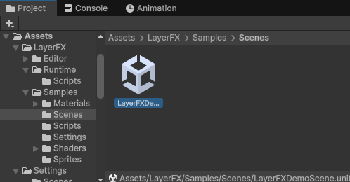 Demo Scene File Path