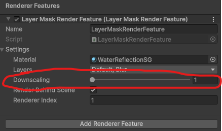 Downscaling Slider